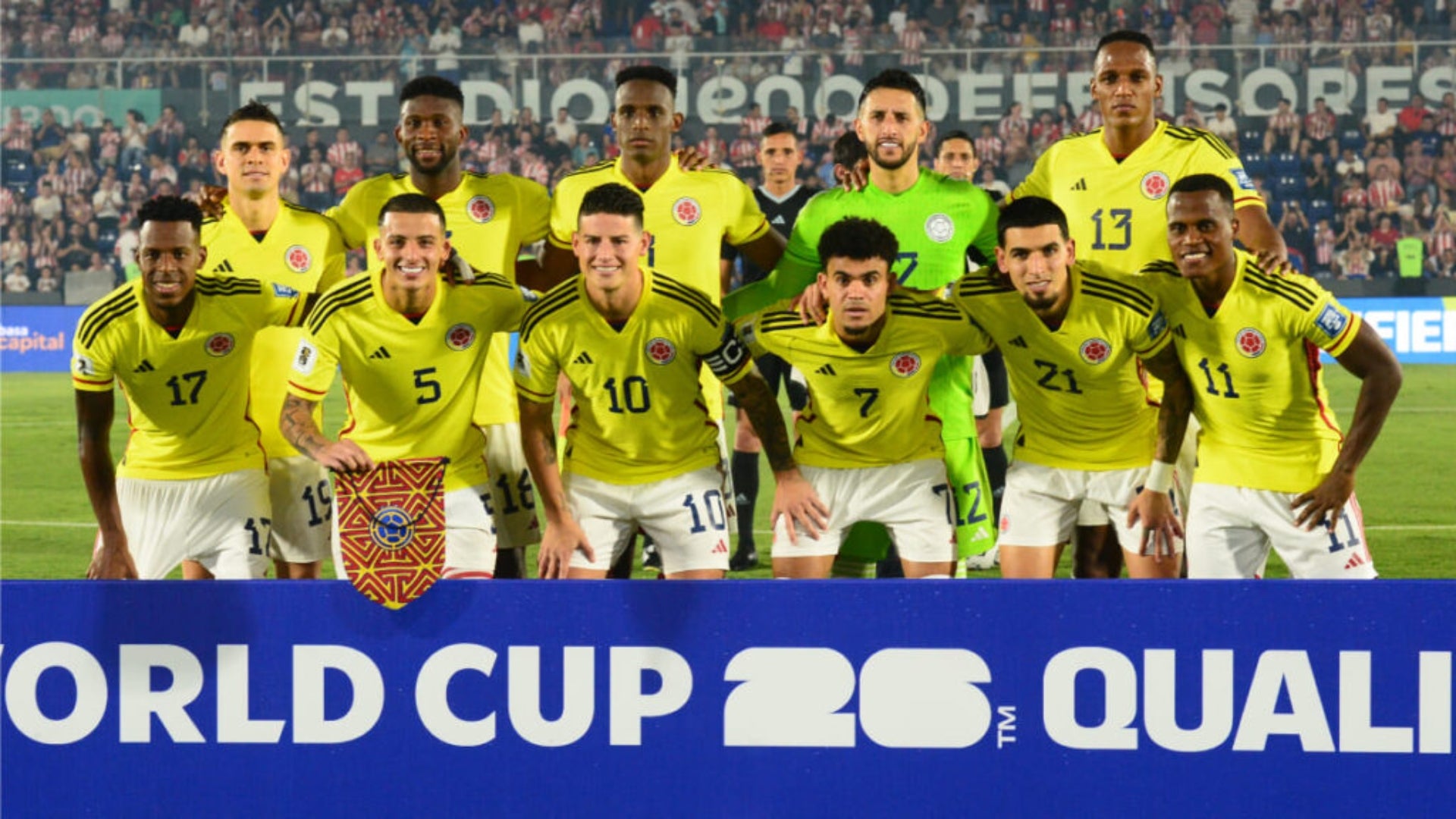 Jugadores de la selección Colombia previo a un partido _ AFP